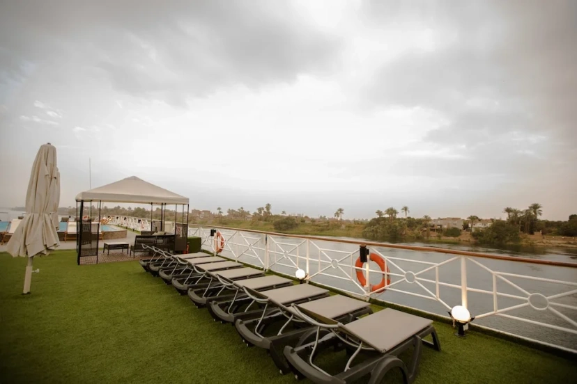 Sun deck of the MS Da Vinci Nile Cruise Nile cruise